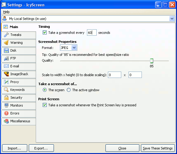 Screenshot for IcyScreen 4.13