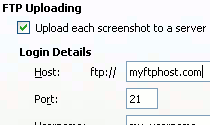 The FTP tab. Click the X to close.