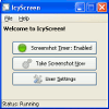 IcyScreen's main window. Click the X to close.